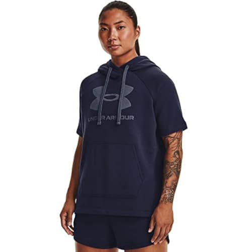Sweat à capuche manches courtes Under Armour Rival Fleece respirant