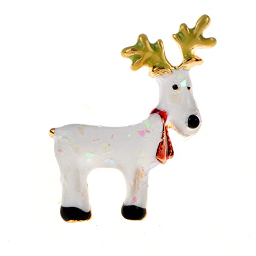 Broche pour femmes émail élan de Noël, bijoux robustes