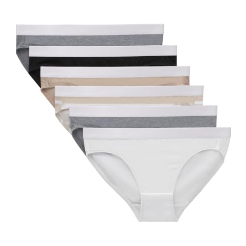 Ropa interior a la cadera niñas de algodón elástico pack de 6 braguitas boyshort y hipster