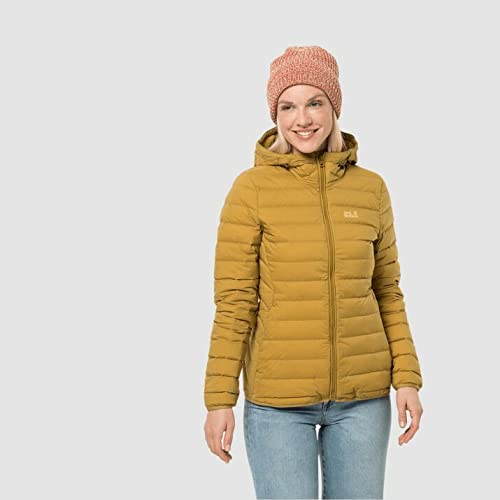 Jack Wolfskin, Glowing Mountain , Winddichte Daunenjacke, Goldener Bernstein, S, Frau Cover