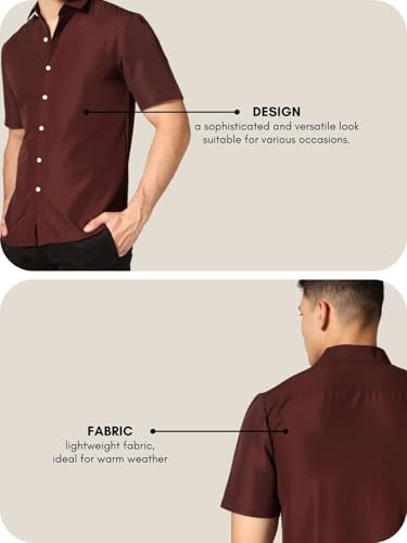 Image of Leriya Fashion Men's Rayon Shirt - Summer Button Down Shirts | Half Sleeve Printed |Formal |Casual Stylish (Available in Plus Size)