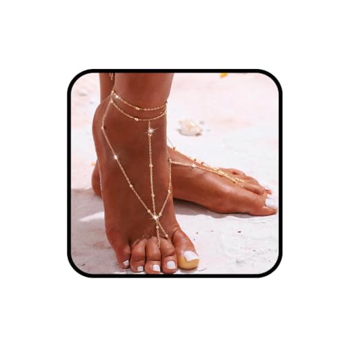 Aularso Boho Beaded Foot Chain