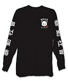 Riot Society Panda Rose Boys Long Sleeve Tee - Black, Medium