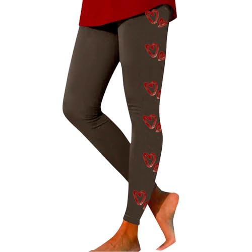 Pantalon de yoga imprimé Saint-Valentin femme legging taille haute stretch