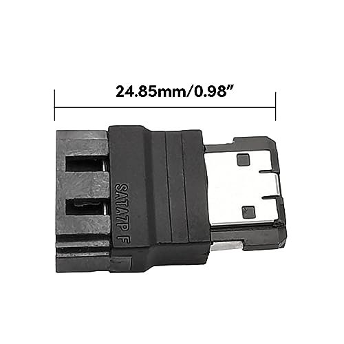 Adaptador eSATA 7P Hembra a Macho para transferencia rápida miniatura 3