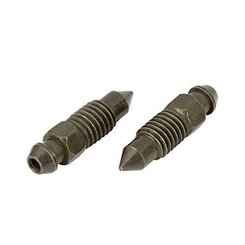 F FIERCE CYCLE 2 Stück M8 x 1,25 mm Hohlschraube Entlüftungsschraube mit Kappe für Motorrad Hauptbremszylinder