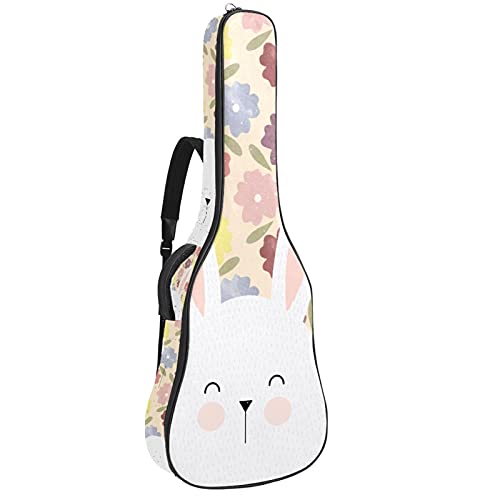 Housse guitare imperméable lapin et fleurs : la protection idéale contre la pluie et les chocs