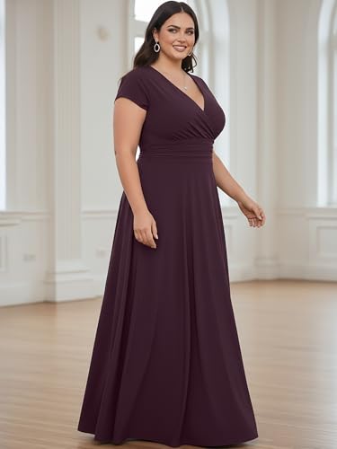 Image of KOH KOH Womens Sexy Cap Short Sleeve V-Neck Flowy Cocktail Gown