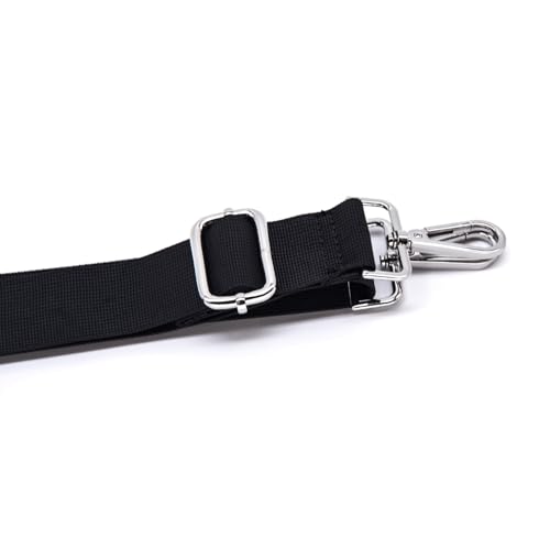 Image of S&loyoe Purse Straps Replacement Crossbody Bag Strap Adjustable Wide Guitar Straps for Handbags 1.5inch (A pure black silver), Large
