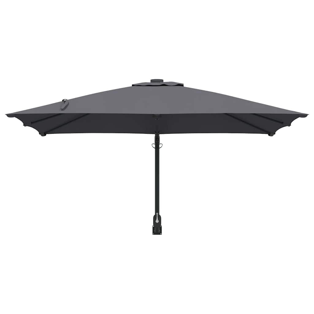 Ombrellone da parete, 248,5 x 247,5 cm, pieghevole, in acciaio e poliestere, moderno ombrellone da balcone per terrazza, giardino e esterni