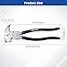 GINWORD Fencing Pliers,10.4 Inch Multi Fence Tool,Hammer Head, Wire Cutter Heavy Duty Fence Pliers,Nail Puller Pliers,Staple Puller,Fence Cutting Tools