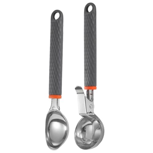 LOPUNER 2個 ステンレス製メロンボールメーカー アイスクリームスクープ 丸型スプーン 耐久性キッチン用 デザート用 西瓜や果物に