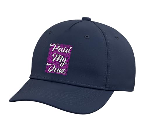 Pink Paid My Dues Pink Graphic Adjustable Printed Baseball Hat,
