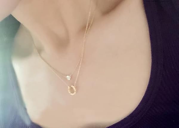 LANG XUAN Good Luck Horseshoe Pendant Friendship Chain Necklace with Meaning Card for Women Silver Gift - 3