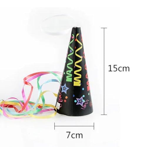 Image of Wanna Party Birthday Poppers Pull Streamers No Mess Party Poppers Ice Cream Streamers Easy to Clean Handheld Streamers, Ideal for Birthday and Events