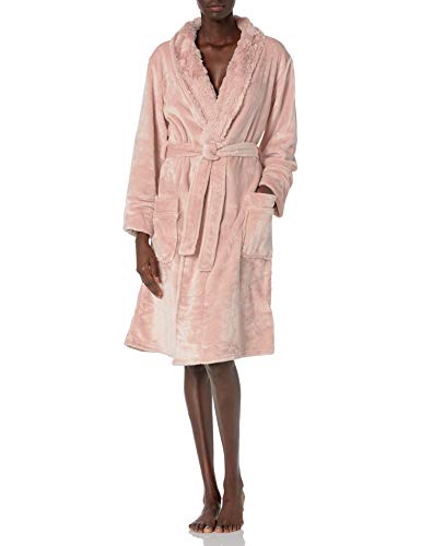 PJ Salvage Women's Loungewear Luxe Plush Robe, Blush, M