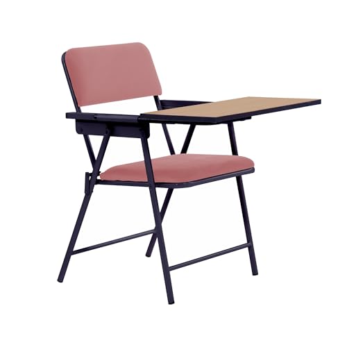 Image of Spacecrafts Folding Study Chair with Writing Pad | Home Tuition Desk Chair (Peach with Pad)