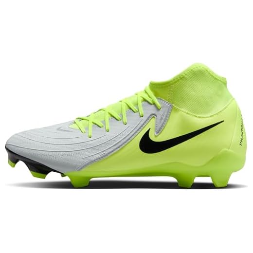Nike Homme Phantom Luna II Academy FG/MG Chaussure de Football, Metallic Silver/Black/Volt, 45.5 EU