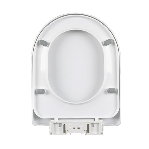 Siège de Toilette avec Frein de Chute, Abattant WC Universel à Fermeture Douce et Clipsable, Lunette Cuvette Facile à Nettoyer pour Salle de Bain(X-Large)