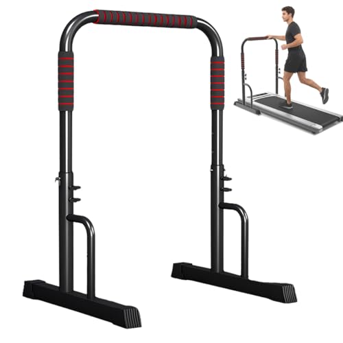 Leemeexaa Adjustable Walking Pad Handle Bar Only 25.2 Inches Wide 31.5-42.5 Inches Height Adjustable Walking Pad Handle Barequipped With Comfortable Handles Non Slip Feet Easy To Install Design (Red)