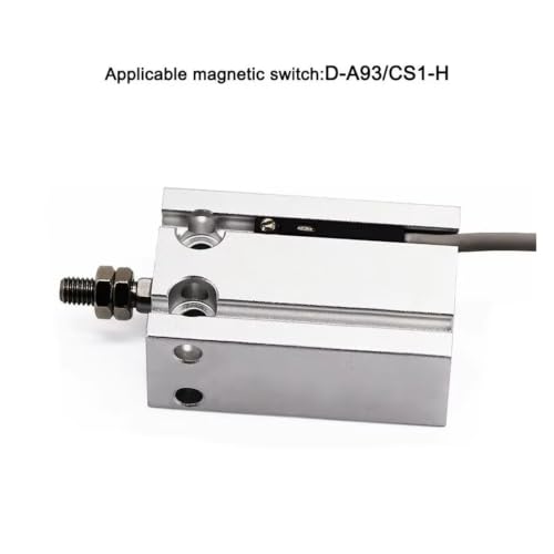 Cilindro neumático de aluminio doble efecto CDU10 con rango de 0,15 a 0,7Mpa 5