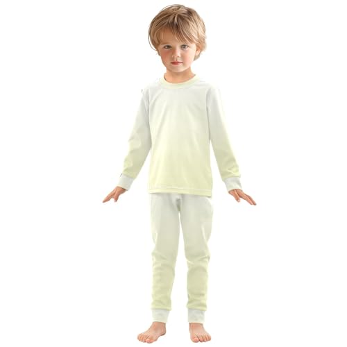 Gradient Light Yellow Long Sleeve Pajamas Set Sleepwear Jammies 2pcs Set Pjs Gradient Light Yellow