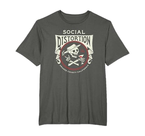 Distorsión social oficial Skelly Circle Camiseta
