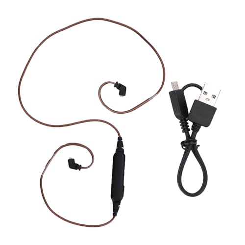 Cuifati ヘッドフォン Bluetooth アダプタケーブル、2 ピン充電式交換用イヤフォンケーブルアダプタコード、マイクとボリュームコントロール付き UE 用 QDC に適合