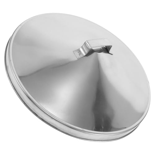 Toyvian Tapa Redonda de Acero Inoxidable 28 CM para Pozo de Fuego, Cubierta Resistente para Braseros y Fogatas, Protección contra Escombros y Clima en Exteriores