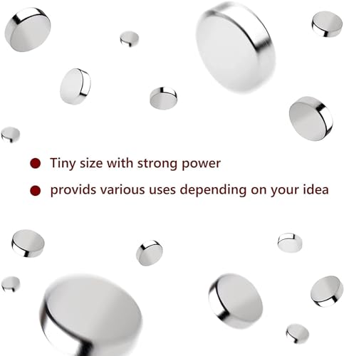 Image of Rhinocats 200pcs Mini Craft Magnets, 3D Printing Maggets, 6x2mm Fridge Magnets, Mini Round Rare Earth Magnets, Office DIY