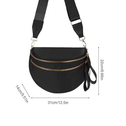 Sac à bandoulière tendance en nylon résistant à sangle ajustable