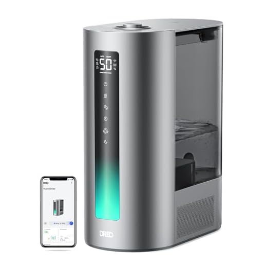 Dreo 6L humidificador dormitorio, inteligente para grandes espacios, vapor frío/caliente, para plantas y bebé, llenado superior, 60 horas, silencioso, temporizador, compatible con Google/Alexa, HM713S