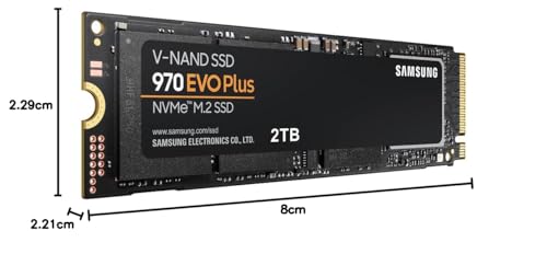 Samsung 970 EVO Plus SSD 2TB - Unidad Interna de Estado sólido M.2 NVMe con tecnología V-NAND (MZ-V7S2T0B/AM)