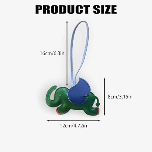 Image of 2PCS Set in Grey and Green Bag Charm, Elephant Bag Charm for Women, Cute Bag Accessories for Girls, Bag Charms Keychain for Daily Use, Cute Animal Keychain