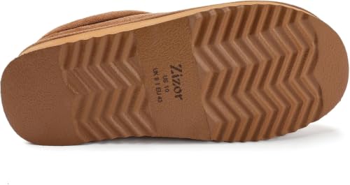 Image of Zizor Men's Fuzzy Cozy Slippers Microsuede Indoor Outdoor Home Comfy Winter Slip On Cute Warm Memory Foam Furry Shoes