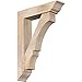 Ekena Millwork BKT0806X32X44BOA01SDF Balboa Traditional Smooth Bracket w/Offset Brace, Douglas Fir