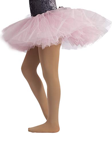 COLLANT FILLETTE POUR LA DANSE | COLLANT POUR LE BALLET | 40 DEN | ROSE, NATUREL, NOIR, BLANC | ANS: 4, 6, 8, 10, 12, 14 | FABRIQUÉ EN ITALIE | (12 Ans, NATUREL) Cover