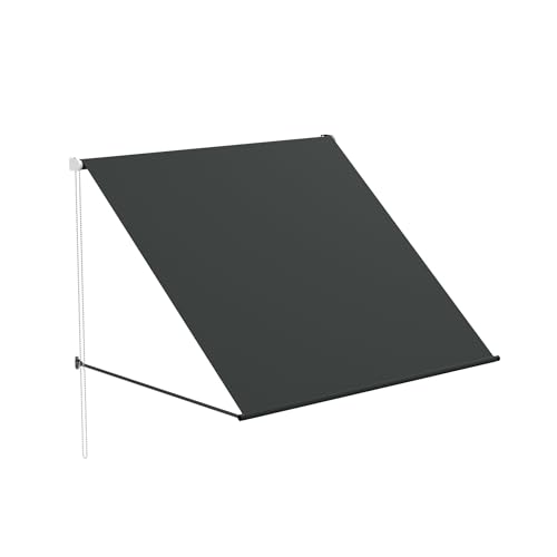 HENGMEI Fallarmmarkise Balkon Markise Einziehbar Balkonmarkise Sonnenschutz Witterungsbeständig Schattenspender Einziehbar fur Fenster Balkon...