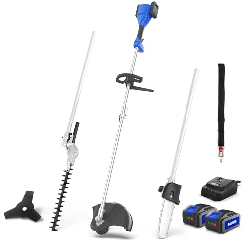 WILD BADGER POWER 40V Cordless Weed Wacker, String Trimmer/Edger, Pole