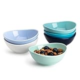 Sweese Porcelain Small Bowls 4 oz Set of 6 - Assorted Colors for Dipping, Snack, Sauce, Side Dishes - Microwave Dishwasher Safe