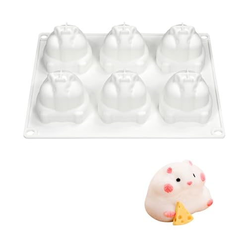 Kaeltsyn 6Cavity - Moldes de silicona para decoración de pasteles de mousse, herramienta para hacer fondants de chocolate, postres, chocolate, herramienta antiadherente, fácil de limpiar