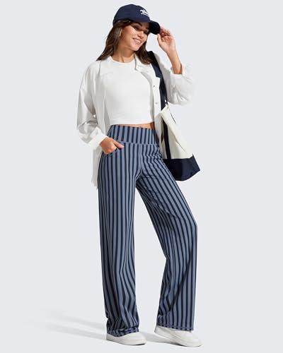 Image of Promover Wide Leg Pants Woman Yoga Pants with Pockets Stretch Loose Casual Lounge Sweatpants Petite /Regular /Tall
