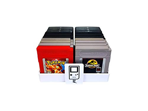 Image of Collector Craft White Video Game Tray, Holds 20 Games, Cartridge Holder, Retro Video Game Collection, Compatible with Nintendo Gameboy, Advance, and Color