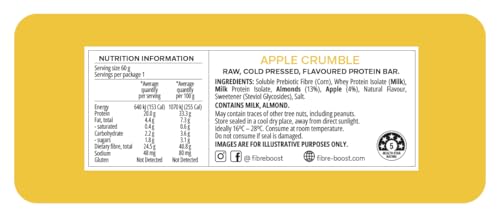 Fibre Boost Cold Pressed Apple Crumble flavoured Protein Bar