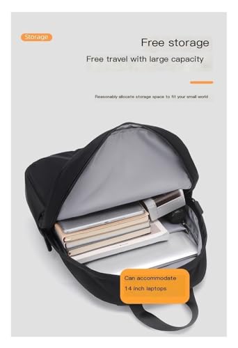 Lightweight Waterproof Backpack, Large Capacity Travel Daypack for Teens & Adults(Black)4