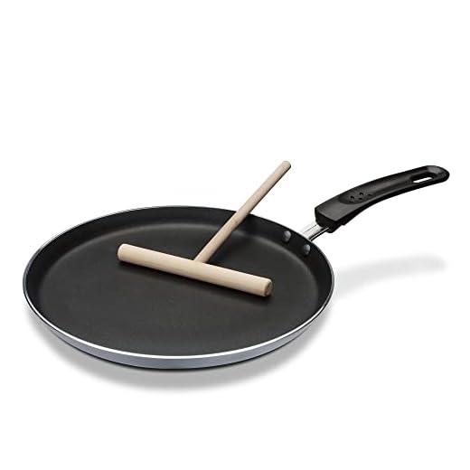 GSW 456722 – Sartén de inducción para crepes gris/negro, incluye repartidor de masa, aluminio, 43,7 X 26,2 x 2,0 cm