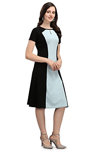 Image of PURVAJA Women's Fit & Flare Knee-Length Dress