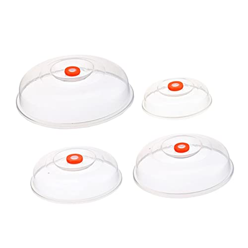LABRIMP Mikrowellen Abdeckung Lebensmittelabdeckung Bpa Frei Transparent Spritzschutz Lebensmittelecht 4 Stück Für Mikrowelle Und Backofen