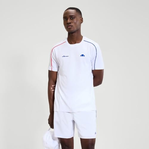 T-shirt Ellesse Mapperley blanc pour homme en coton premium
