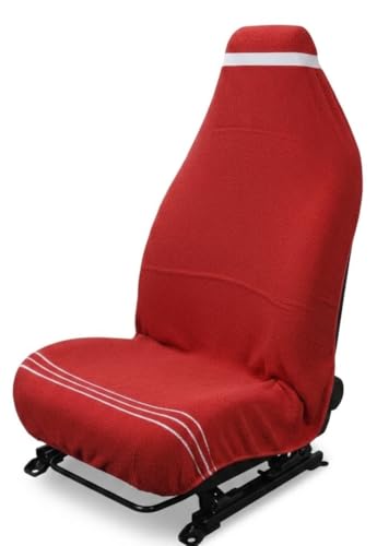 Image of Car Seat Towel Cover, Universal Size 76x152 cm, Soft and Comfortable Seat Protector for All Cars, Single Pack of 1 (1, Red, 30x60inc.)